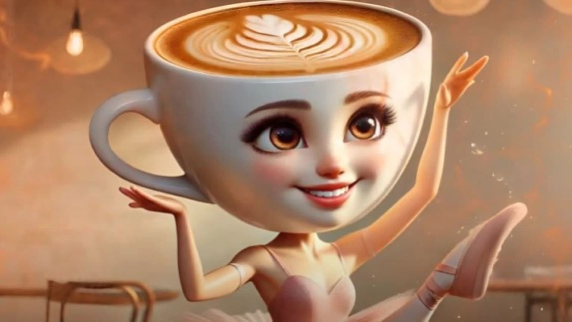 Ballerina Cappuccina - Ballerina with cappuccino cup head