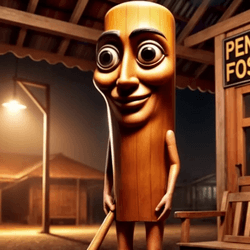 Tung Tung Tung Sahur - Anthropomorphic wooden object with baseball bat